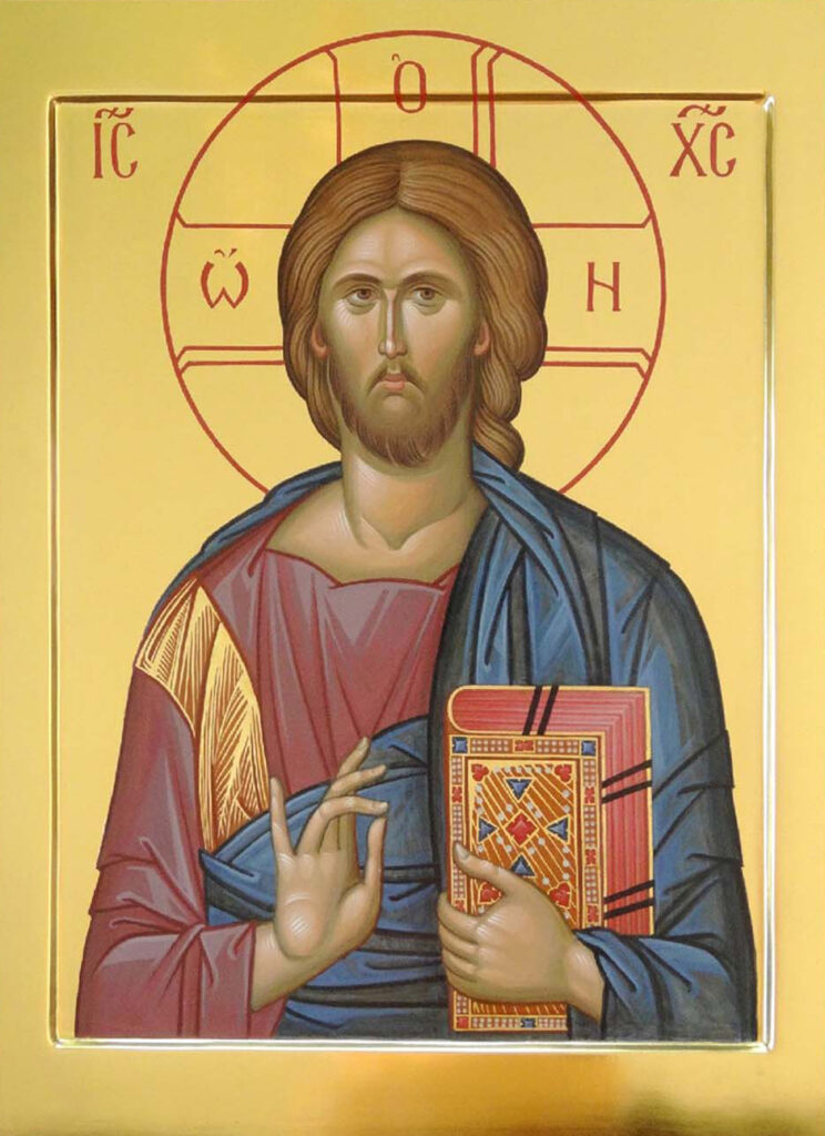 Image of a Byzantine icon of Jesus.