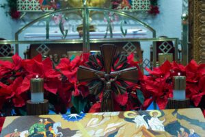 Image of Christmas decor inside of St. Demetrius Church 02 (Christmas Day 2023).